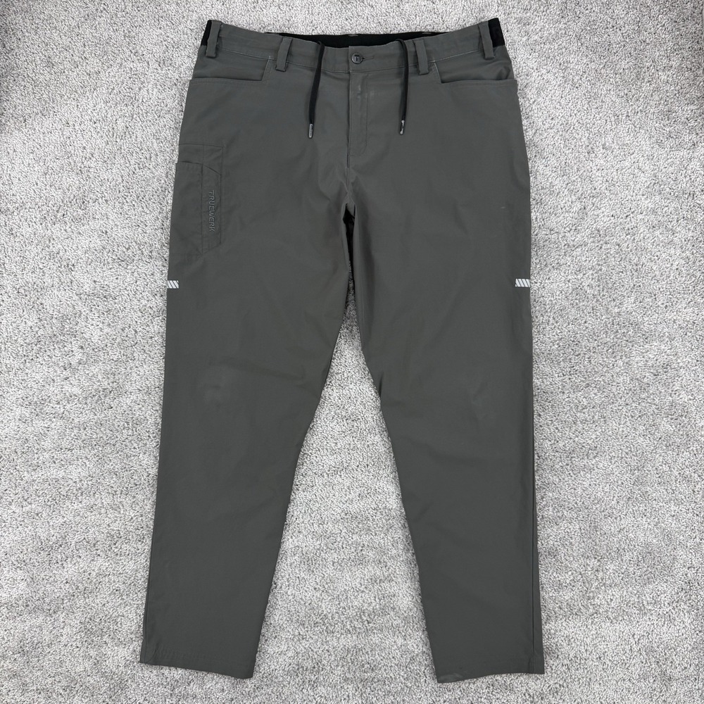 Truewerk Cloud Pants Men's 2XL Gray Workwear Utility Drawstrings
